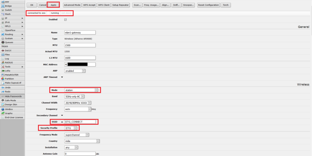 Connecting to upstream WiFi network