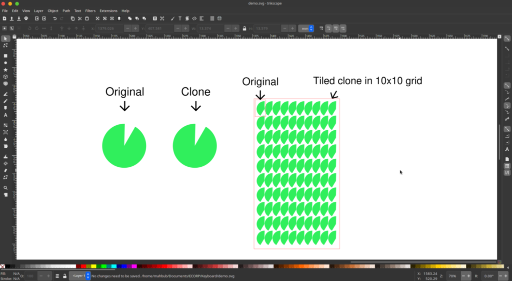 How to clone, arrange and export multiple PNGs and SVGs designed in
