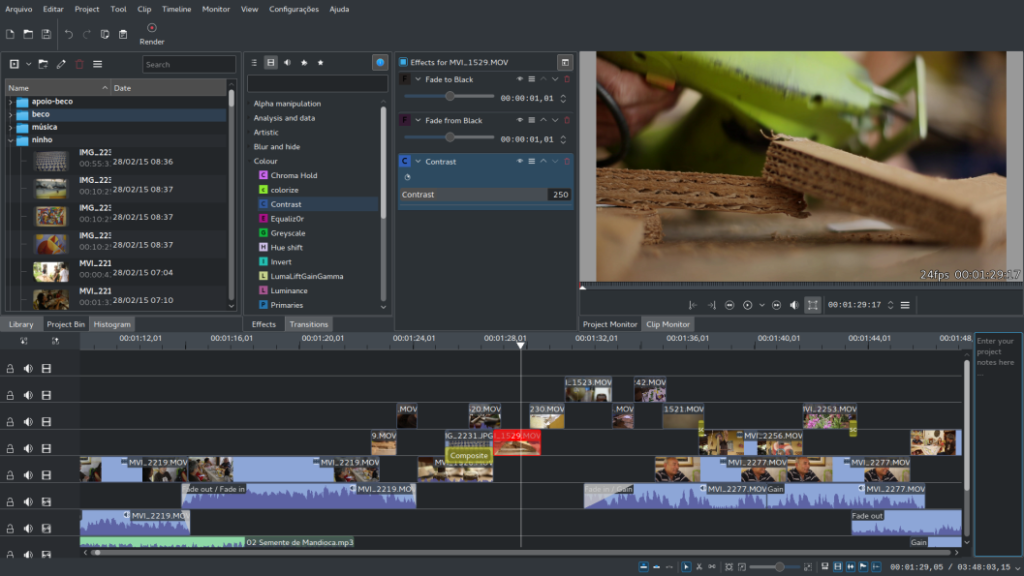 Complete Linux video editing and compositing suit Terrific Linux NLE