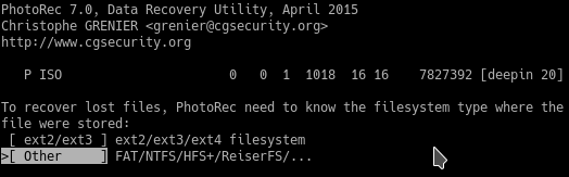 photorec testdisk
